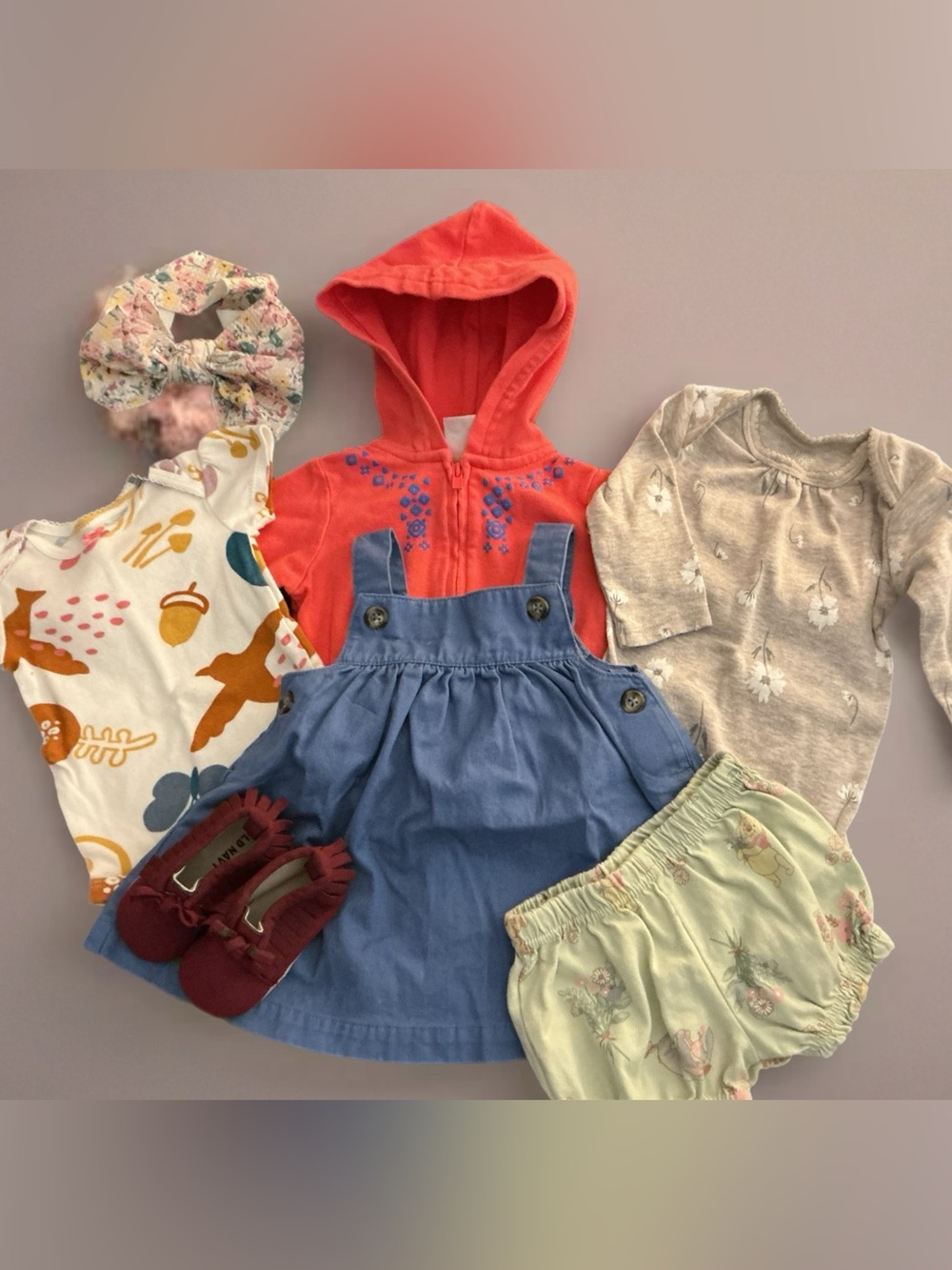Infant Girls Carters Overalls Dress & 2 Piece Set 1116